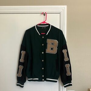 Black and Green Varsity Jacket